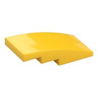 Brick Curved 4 × 2 No Studs Yellow