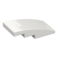 Brick Curved 4 × 2 No Studs White