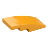 Brick Curved 4 × 2 No Studs Bright Light Orange