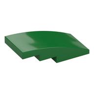 Brick Curved 4 × 2 No Studs Green