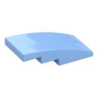 Brick Curved 4 × 2 No Studs Bright Light Blue