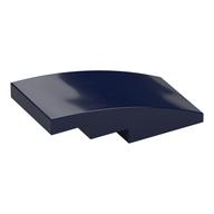 Brick Curved 4 × 2 No Studs Dark Blue