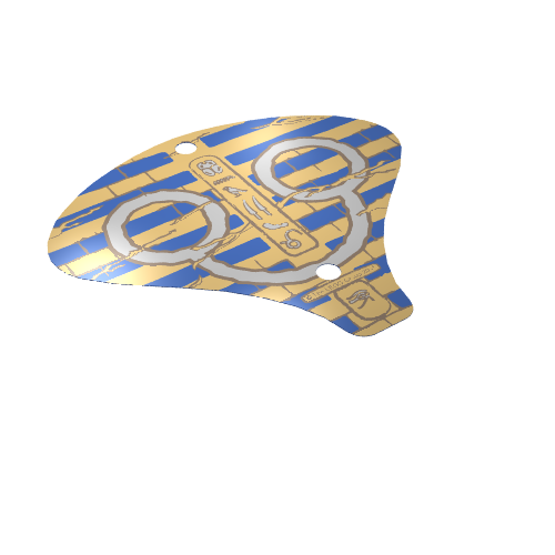 Animal Body Part, Cobra Hood with Hieroglyphs Print [Keine Farbe/Beliebige Farbe]