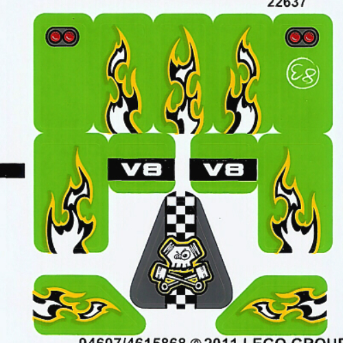Sticker Sheet for Set 8302-1 [No Color/Any Color]