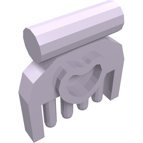 Equipment Animal Grooming Kit Comb, Small with Heart Lavender