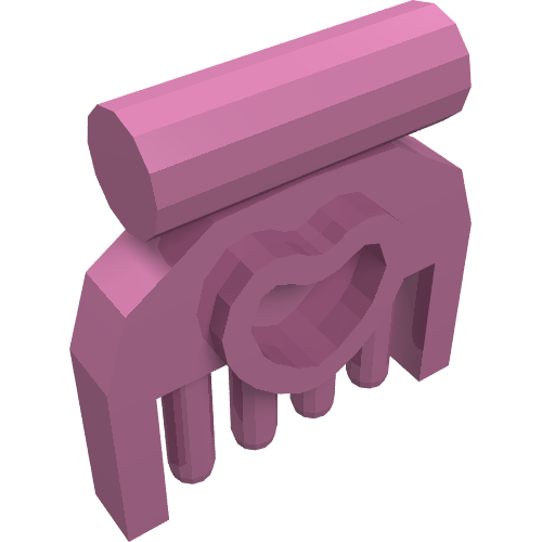 Equipment Animal Grooming Kit Comb, Small with Heart Dark Pink