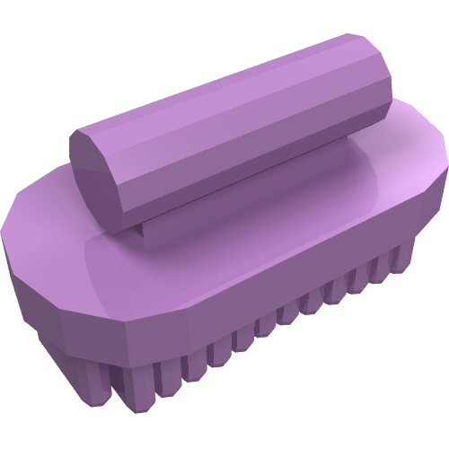 Equipment Animal Grooming Kit Brush Oval, Large Mittellavendel
