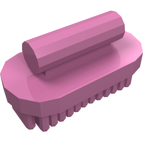 Equipment Animal Grooming Kit Brush Oval, Large Dunkelrosa