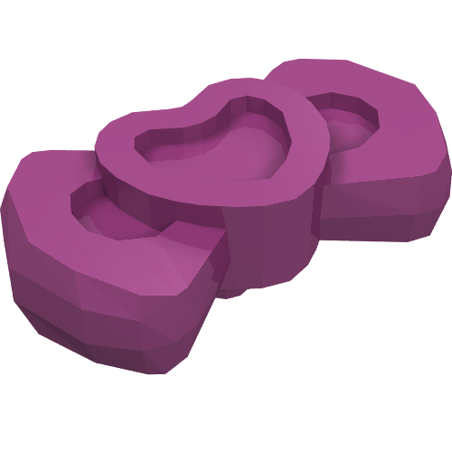 Headwear Accessory Bow with Heart (Animal Grooming Kit) Magenta