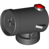 Duplo Cannon Shooting with Axle Hole and Red Firing Button Schwarz
