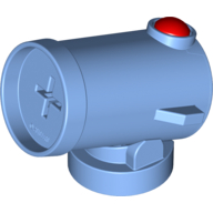 Duplo Cannon Shooting with Axle Hole and Red Firing Button Medium Blue