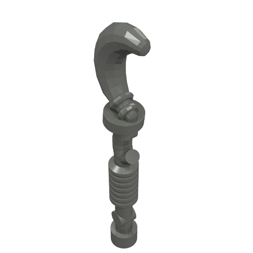 Weapon Staff with Hooked End (King) Dunkelblaugrau