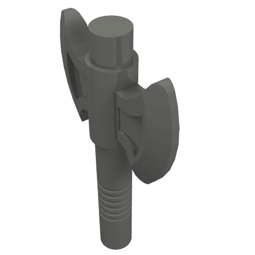 Weapon Axe with Twin-Blade Dark Bluish Gray