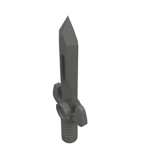 Weapon Sword Small [Angular Hilt] Dark Bluish Gray