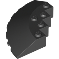 Brick Round Corner 6 × 6 with 33° Slope and Facet Cutout
