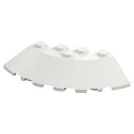 Brick Round Corner 6 × 6 with 33° Slope and Facet Cutout White