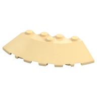 Brick Round Corner 6 × 6 with 33° Slope and Facet Cutout Tan
