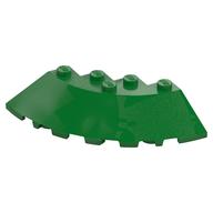 Brick Round Corner 6 × 6 with 33° Slope and Facet Cutout Grün