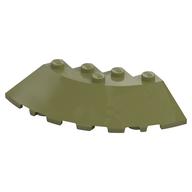 Brick Round Corner 6 × 6 with 33° Slope and Facet Cutout Olive Green