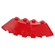 Brick Round Corner 6 × 6 with 33° Slope and Facet Cutout Red