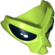 Headwear Accessory Mask / Face, Alien with Black Eyes Print (Alien Conquest Commander) Lime