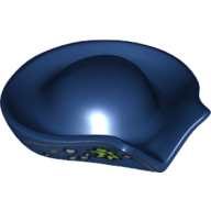 Hat Pirate Circular with Fold in Brim and Marine Growth Print Dark Blue