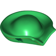 Hat Pirate Circular with Fold in Brim and Lime Line around Brim Print Green