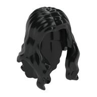Hair Long Wavy with Centre Part Black