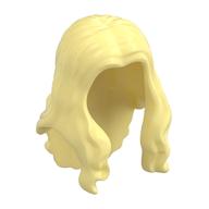 Hair Long Wavy with Centre Part Bright Light Yellow