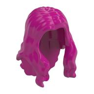 Hair Long Wavy with Centre Part Magenta