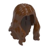 Hair Long Wavy with Centre Part Reddish Brown