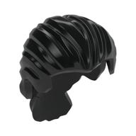 Hair Swept Back with Short Ponytail Black
