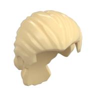 Hair Swept Back with Short Ponytail Tan