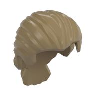 Hair Swept Back with Short Ponytail Dark Tan