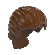 Hair Swept Back with Short Ponytail Reddish Brown