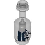 Equipment Bottle with Black Sailing Ship Print Trans-Clear