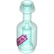 Equipment Bottle with Bright Pink 'DRINK ME' Label Print (Alice) Trans-Light Blue