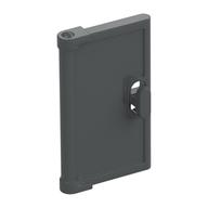 Door for Window Frame 1 × 4 × 3, Semicircular Handle Holes on Back Dark Bluish Gray