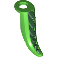Minifig Neckwear Tail Lizard with Dark Green Horns Hellgrün