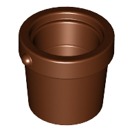 Bucket 1 × 1 × 1 Rotbraun