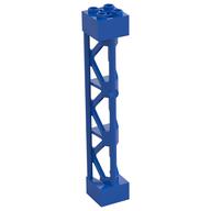 Support 2 × 2 × 10 Girder Triangular Vertical - Type 4 - 3 Posts, 3 Sections Blau