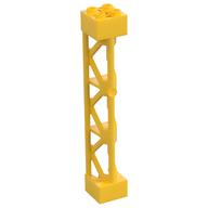 Support 2 × 2 × 10 Girder Triangular Vertical - Type 4 - 3 Posts, 3 Sections Gelb