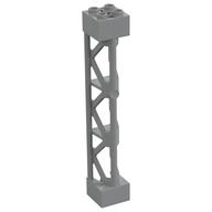 Support 2 × 2 × 10 Girder Triangular Vertical - Type 4 - 3 Posts, 3 Sections Light Bluish Gray
