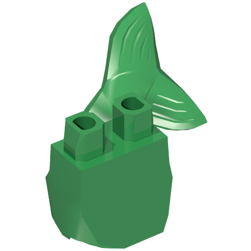Tail, Mermaid Curved [Plain] Green