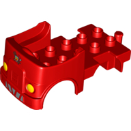 Duplo Truck Body, with Reverse Fire Logo, and Headlights on Front Print Rot