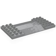 Duplo Plate 6 × 12 with Centre Ramp Hellblaugrau
