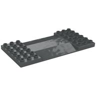 Duplo Plate 6 × 12 with Centre Ramp Dark Bluish Gray