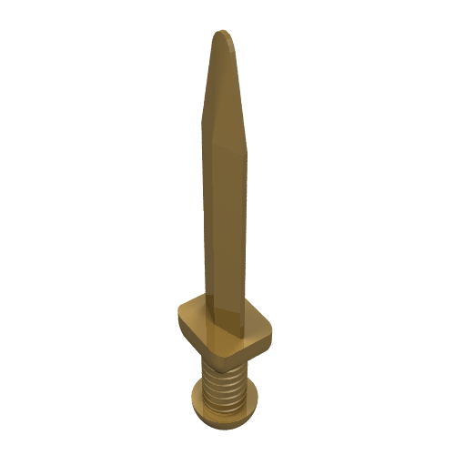 Weapon Sword with Thin Crossguard (Roman Gladius) Pearl Gold