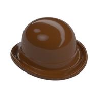 Hat, Bowler Rotbraun