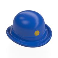 Hat, Bowler with Gold Dot print Blue